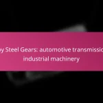 Alloy Steel Gears: automotive transmissions, industrial machinery