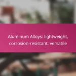 Aluminum Alloys: lightweight, corrosion-resistant, versatile