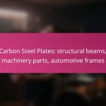 Carbon Steel Plates: structural beams, machinery parts, automotive frames
