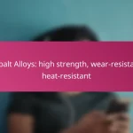 Cobalt Alloys: high strength, wear-resistant, heat-resistant