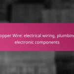 Copper Wire: electrical wiring, plumbing, electronic components