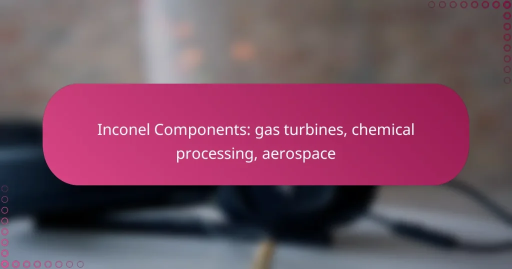 Inconel Components: gas turbines, chemical processing, aerospace