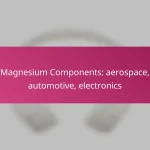 Magnesium Components: aerospace, automotive, electronics