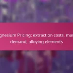 Magnesium Pricing: extraction costs, market demand, alloying elements