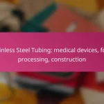 Stainless Steel Tubing: medical devices, food processing, construction
