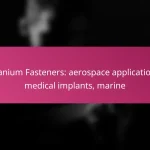 Titanium Fasteners: aerospace applications, medical implants, marine