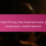 Tool Steel Pricing: heat treatment costs, alloy composition, market demand