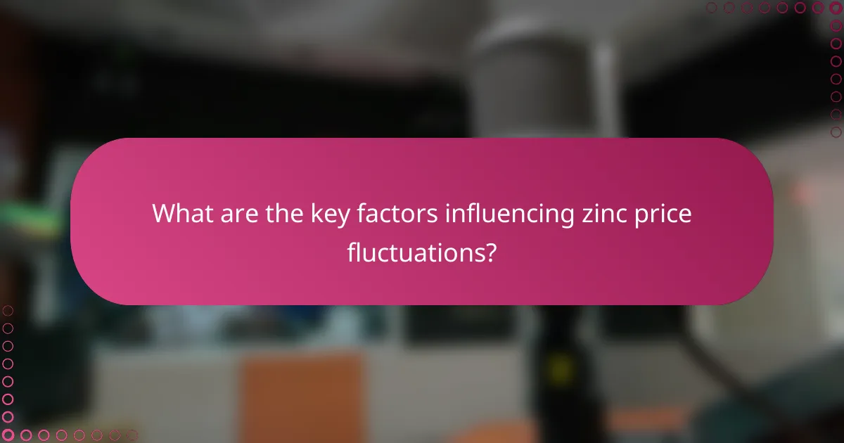 What are the key factors influencing zinc price fluctuations?